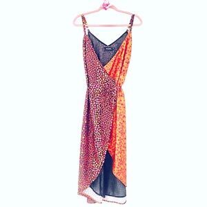 💕Beautiful Floral Midi Wrap Dress SZ M